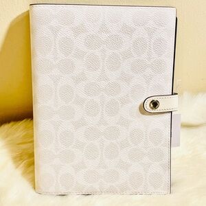 Coach Signature White Notebook Planner